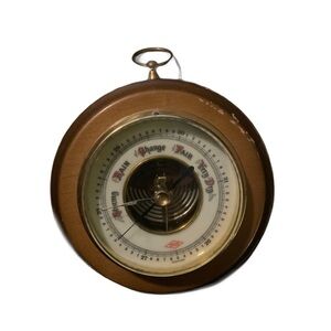 German Vintage Style Brown Barometer Wall Decor